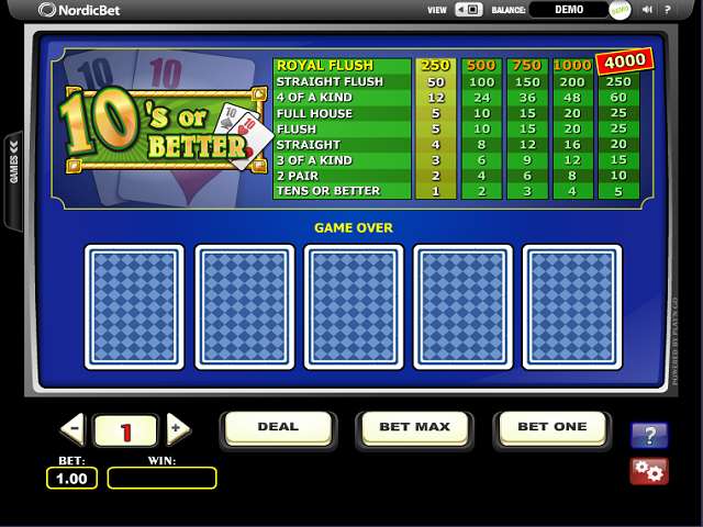 Tens or Better by Play'n GO