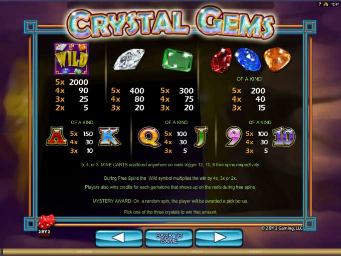 Crystal Gems by 2by2 Gaming