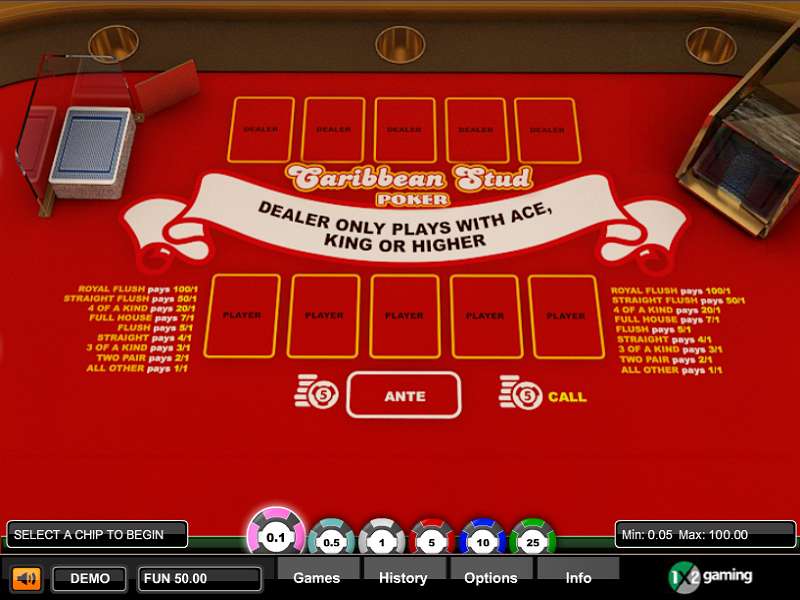 Caribbean Stud Poker by 1x2gaming
