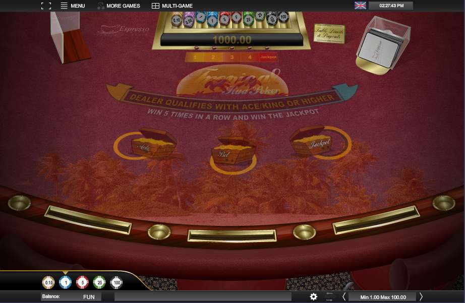 Tropical Stud Poker by Espresso Games