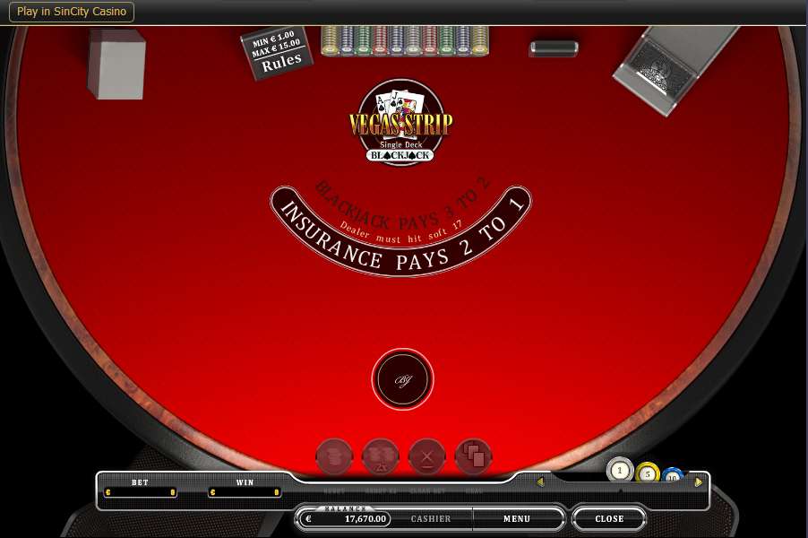 Vegas Strip Single Deck Blackjack by Oryx