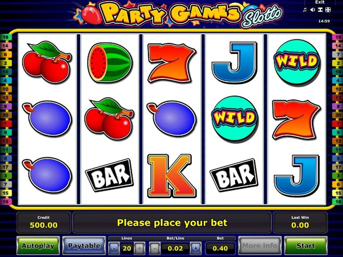 Party Games Slotto by Novomatic