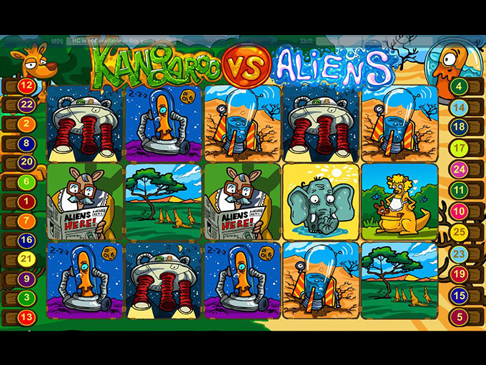 Kangaroo vs Aliens by playson