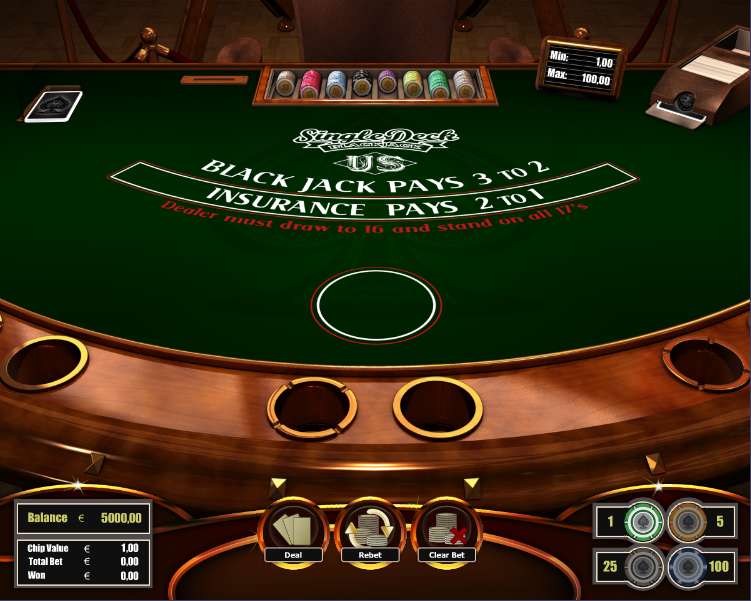Blackjack US - Single Deck by The Art Of Games