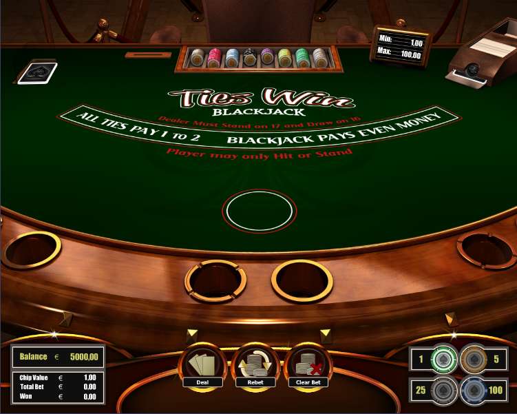 Ties Win Blackjack by The Art Of Games