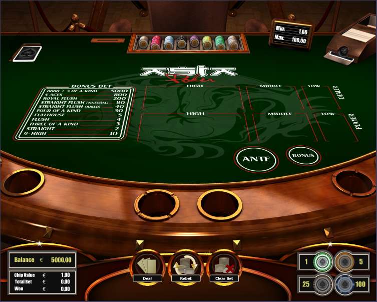 Asia Poker gameplay screenshot