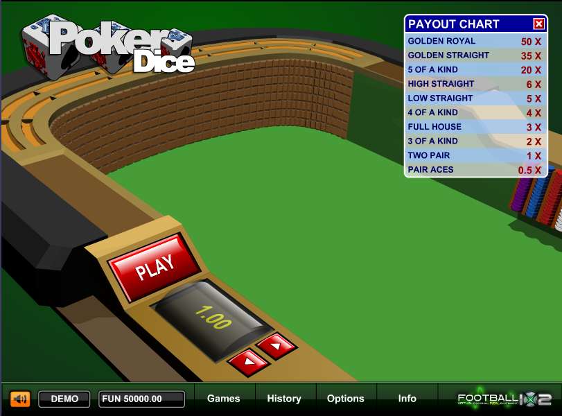 Poker Dice by 1x2gaming