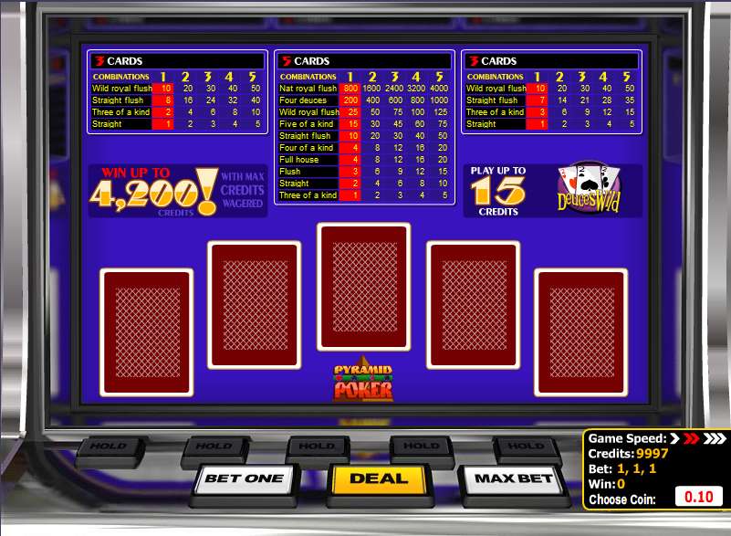 Pyramid Deuces Wild by BetSoft