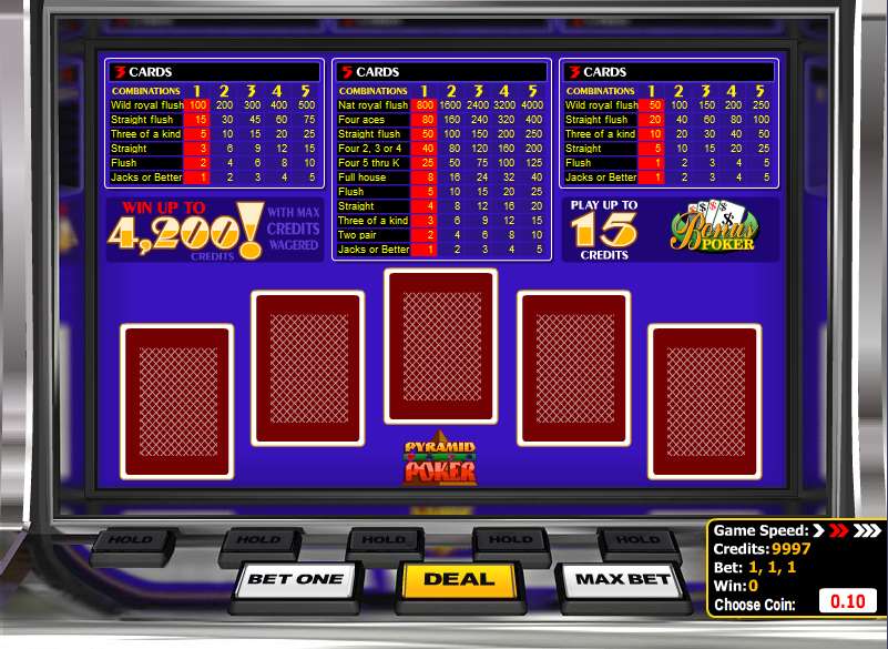 Pyramid Bonus Poker by BetSoft