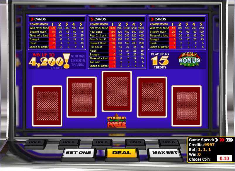 Pyramid Double Bonus Poker by BetSoft