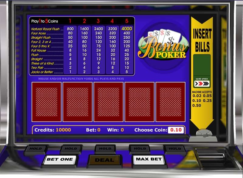 Bonus Poker by BetSoft