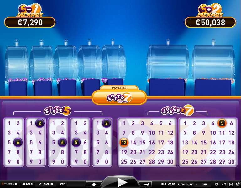 Lotto 7 Express by Yggdrasil