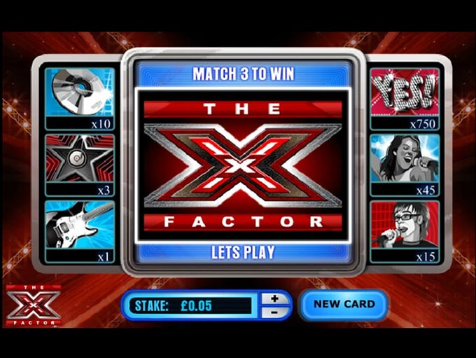 The X Factor Scratchcard by OpenBet